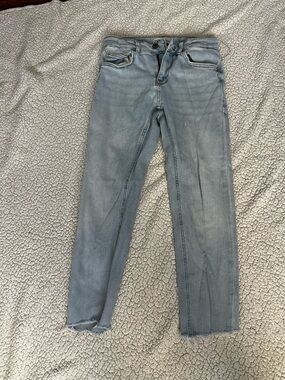 Zara Light Blue High-Rise Skinny Jeans